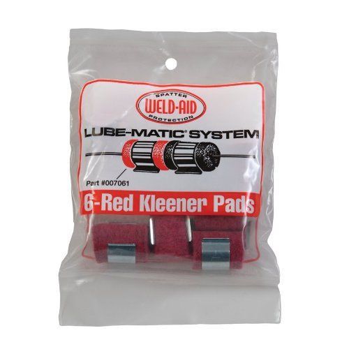 Weld-aid lube-matic wire kleener pad  red (pack of 6) for sale