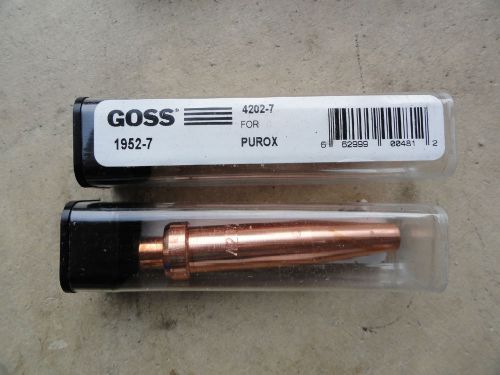 Goss cutting torch tips, 1952-7 ( esab #4202-7 ) for sale