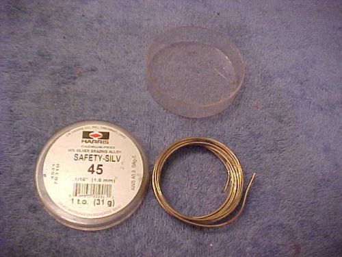 Harris safety silv 45% silver brazing alloy 1/16&#034;  .75 troy ounce for sale