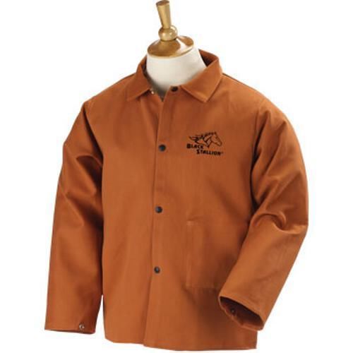 Revco Black Stallion FB2-30C 30&#034; 12oz. Brown FR Cotton Welding Jacket, 4X-Large