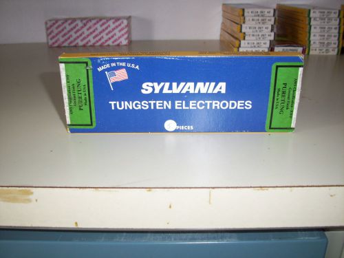 Sylvania Tungsten Electrodes Puretung 1/4&#034; x 7&#034; Ground Finish Tig Welding