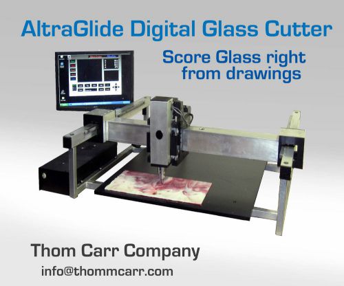Cnc glass cutting  machine -  score glass right from drawings for sale