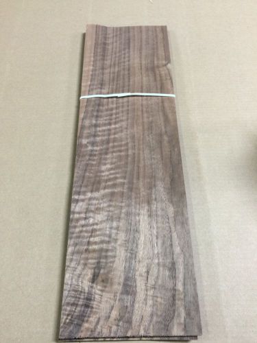 Wood veneer figured walnut 7x23 22pcs total raw veneer  &#034;exotic&#034;  wal2 12-19 for sale