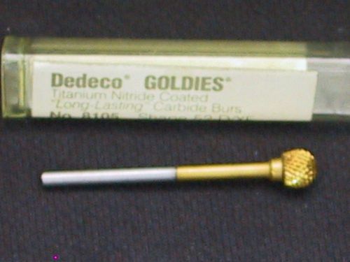 Dedeco goldies titanium nitrite coated carbide lab bur 8105 52d/xf for sale