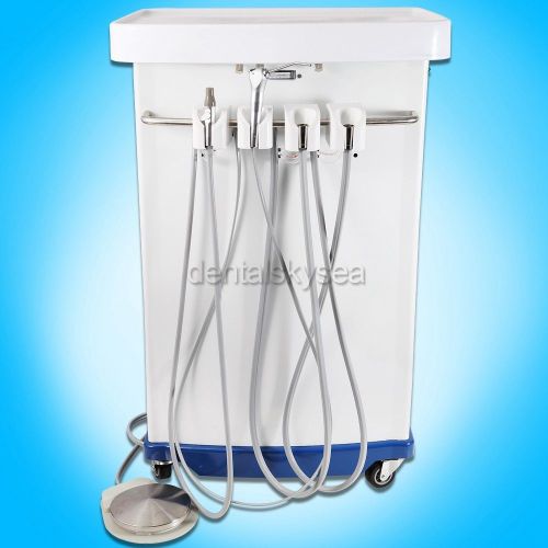 Dental portable deluxe delivery unit cart self contained oilless compressor for sale