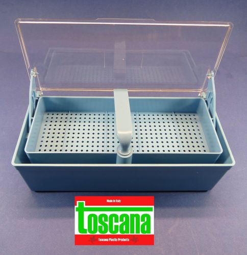 Dental medical veterinary instrument germicide tray blue kit /2 toscana tattoo for sale