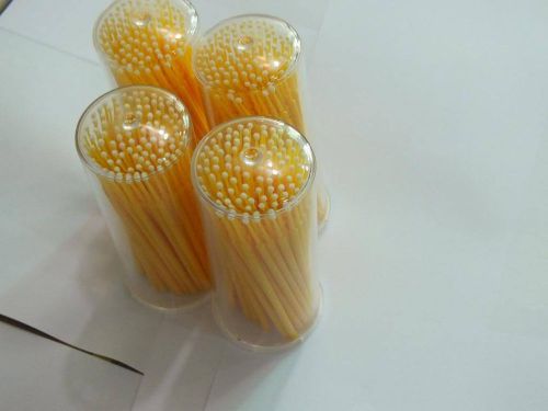 Dental addler  Micro Applicators Tip Brush Medium Yellow 4X100