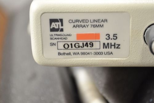 Atl 3.5 mhz curved linear array probe, 76mm (l2) for sale