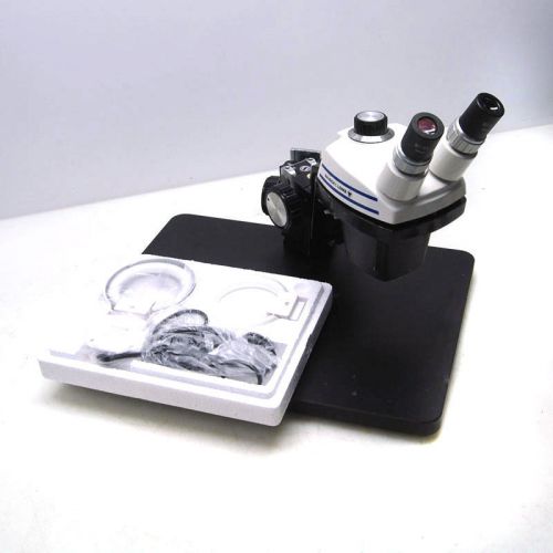 Bausch &amp; lomb sz4 stereozoom 4 microscope w/ stand+new fluorescent ring light for sale