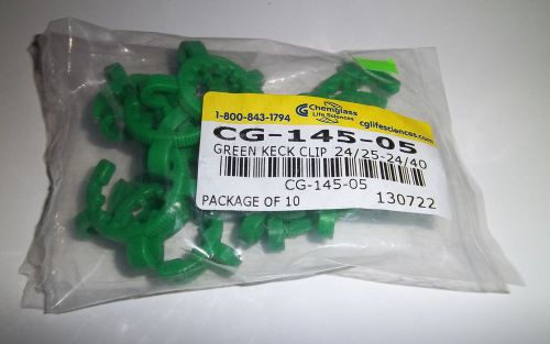 KECK CLIPS, 24/40 24/25, LOT OF 10 Clamps, Chemglass, NIB, Sealed, CG-145-05