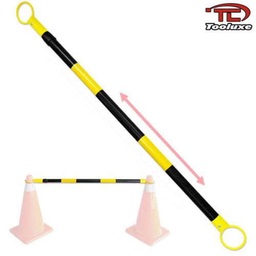 Safety cone retractable bar 4&#039; ft. to 7&#039; ft. abs reflectable tape black &amp; yellow for sale