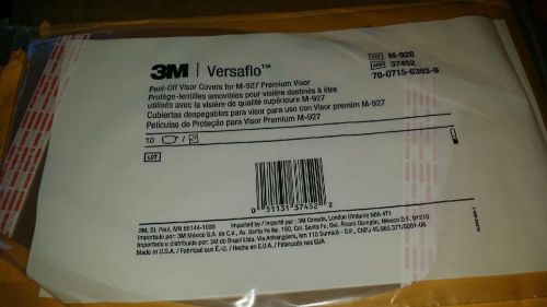3M Versaflo Peel-Off Visor Covers For M-927 Premium Visor. (10 Each)