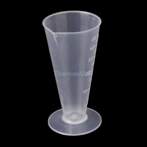 50ml Kitchen Lab Plastic Measurement Beaker Measuring Cup Graduated Container