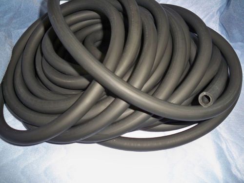 50 continuous feet 3/8&#034; i.d x 1/8 w x 5/8&#034; o.d heavy latex rubber tubing black for sale