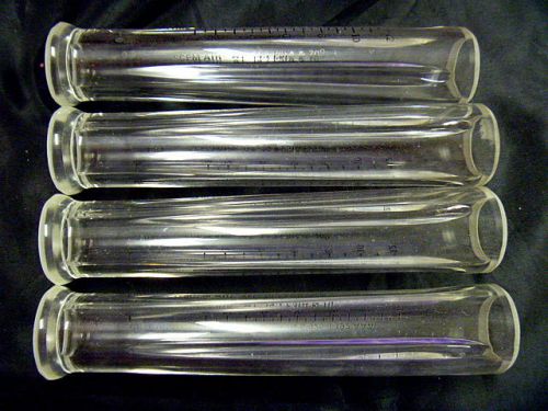 4 Vtg Brooks Laboratory Lab Glass FLOWMETER TUBE #S-925-J-192-AAA Size R-8M-75-1