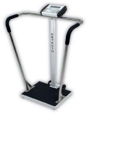 Detecto 6855 waist high stand on scale with handrail 600 lb capacity new in box for sale