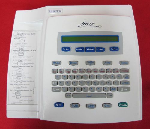 Burdick Atria 3000 Electrocardiograph Interpretive EKG ECG Machine #Y3