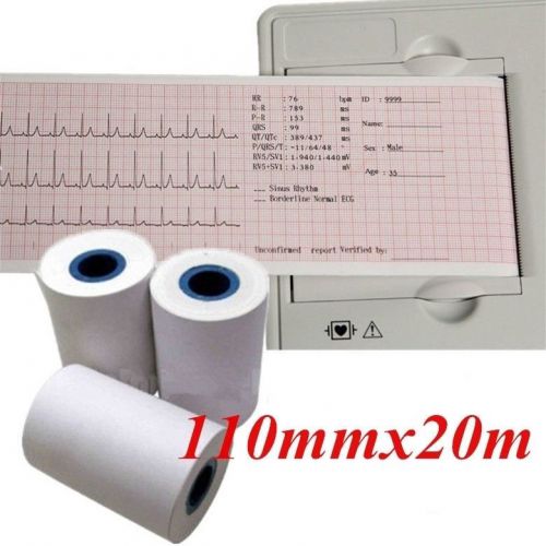 1xthermal printer paper for ecg ekg machine device patient monitor 110mmx20m for sale