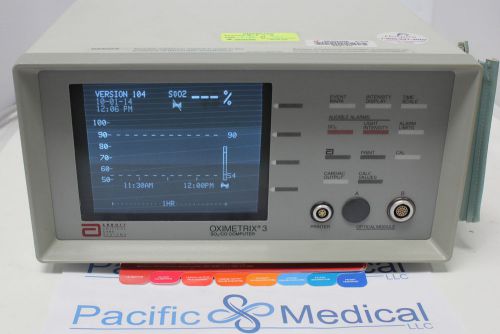 Abbott Critical Care Systems Oximetrix 3 So2/CO Computer Patient Monitor