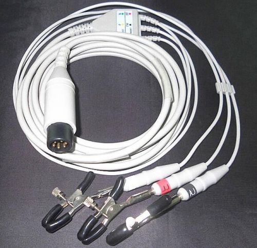 Compatible veterinary 3-leads ecg cable, vet use,ylhb4251c for sale