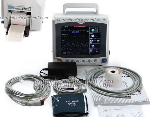 Hot Portable CE Multiparameter ICU/CCU Vital Signs Patient Monitor+Printer+ETCO2