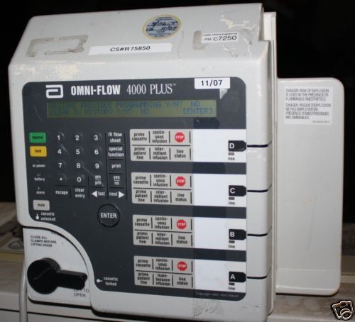 Abbott omni-flow 4000 plus infusion pump for sale