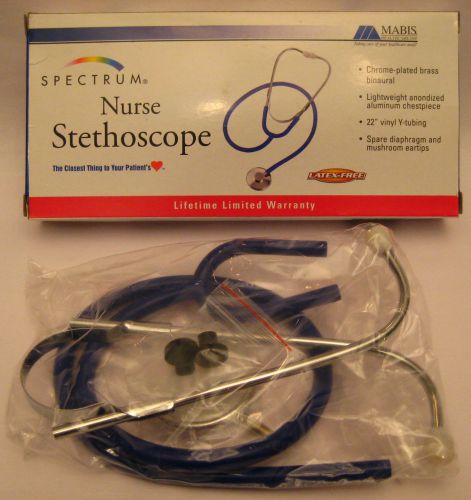 Mabis Spectrum Nurse Stethoscope Model 10-428-080 Blue