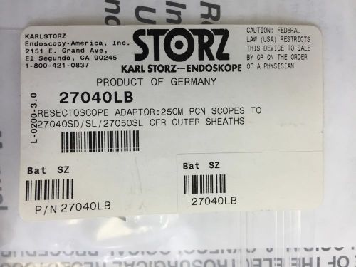 Karl Storz Resectoscope Adapter 27040LB #587