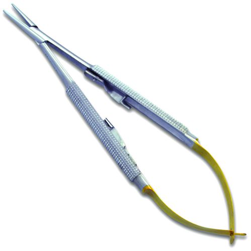 New castraviejo needle holder straight dental eye ophthalmic surgical 5.25&#034; for sale