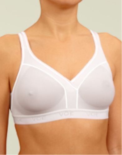 Post-Oprative Garments For Breast Surgery Soft Micro Fibre Bra (White)