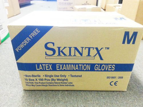 1000/Case Latex Disposable Gloves Powder Free Exam (Vinyl Nitrile Free) Large L