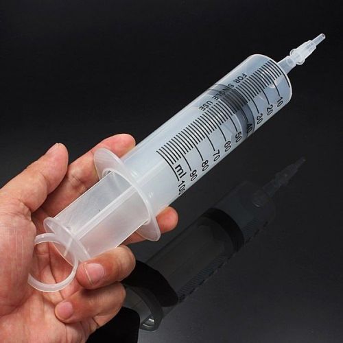 100ML Reusable Plastic Injector Syringe For Hydroponics Measuring Nutrient New L