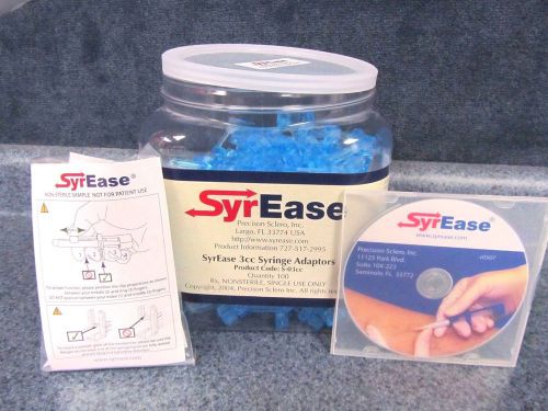 SyrEase S-03cc 3cc Syringe Adaptors Total Qty: 95 with SyrEase DVD
