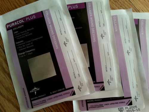 Medline Puracol Plus Collagen Wound Dressing  2 X 2 box of 10