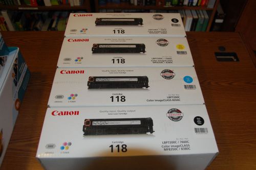 NEW  4 Canon Original Toner 118 SET plus extras Imageclass