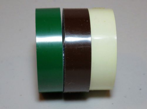 1/2&#034; ROTEX / DYMO Label embossing tape - Green, Brown (ROTEX) and Cream (DYMO)