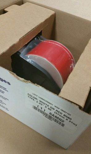 Brady b580 white on red 2.25&#034; x 90ft 64824 y10244 tape cartridge- new for sale