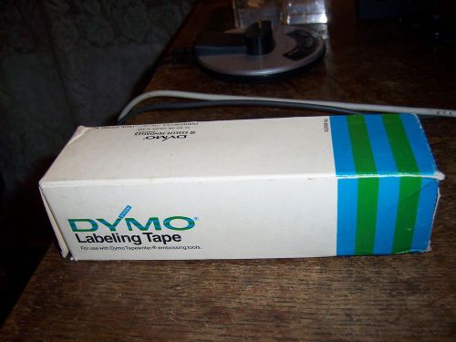 Vintage New old stock 10 rolls DYMO label tape Black 1/2&#034; 1977