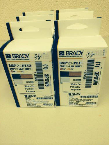 Lot of 6 rolls brady m21-375-423 label cartridge,black/white,21 ft. l for sale