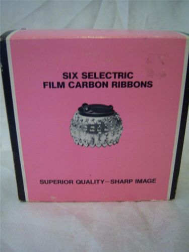 Six  NEW IBM Selectric Film Carbon Ribbons/ Superior Quality- Sharp Image