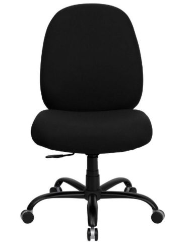 Hercules Series Mid-Back Big &amp;amp; Tall Office Chair Black Fabric / Armless