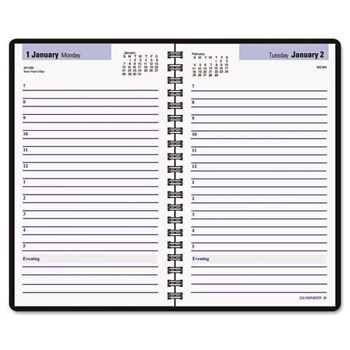 DAYMINDER SK4400 2015 CALENDAR DAILY APPOINTMENT BOOK 4-7/8 x 8 BLACK