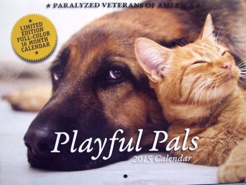 Paralyzed Veterans of America PLAYFUL PALS 2015 WALL CALENDAR Puppies &amp; Kittens