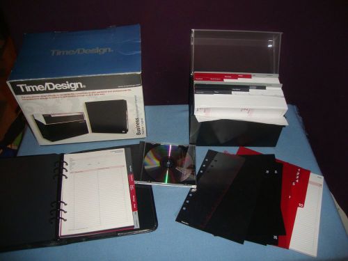 Time Design Management Planner Organizer Full System with Black Binder Notebook