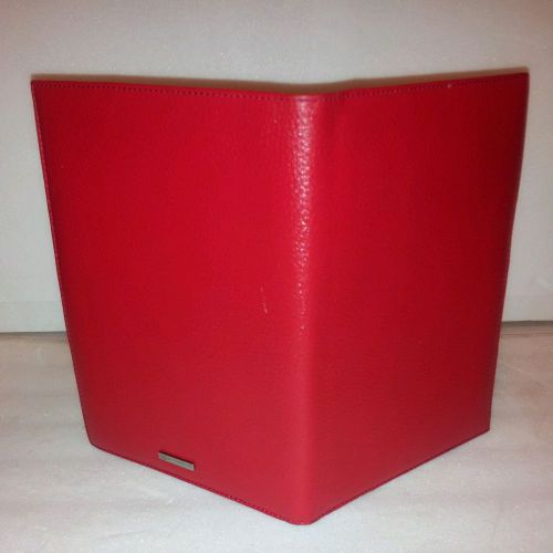 Staples red leather binder good for day planning or cover