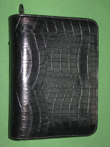 Compact 1.25&#034; reptile faux-leather franklin covey planner organizer binder 3564 for sale