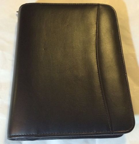 COMPACT ~1&#034; Rings FAUX-LEATHER Franklin Covey Planner ZIPPER Binder ORGANIZER