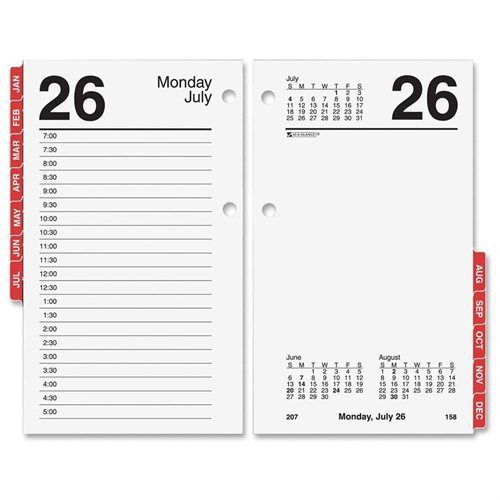 At-A-Glance One-Color Daily Desk Calendar Refill w/Monthly Tabs, 3-1/2w x 6h - Y