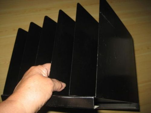HUNT LIT-NIG Black Metal FILE HOLDER ORGANIZER Desktop or Wall Dividers STEEL