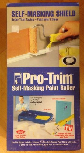 PRO - TRIM .SELF MASKING PAINT ROLLER . AS SEEN ON TV ,SELF - MASKING SHIELD .